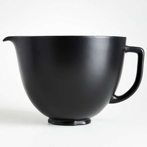 KitchenAid Stand Mixer Matte Black 5-Qt. Ceramic Mixing Bowl with Spout